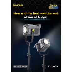 NiceFoto FC-2000A 200W Bi-Color COB LED Video Light