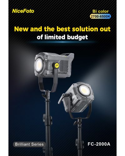 NiceFoto FC-2000A 200W Bi-Color COB LED Video Light