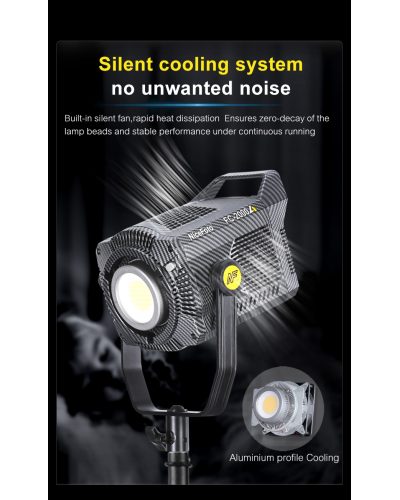 NiceFoto FC-2000A 200W Bi-Color COB LED Video Light