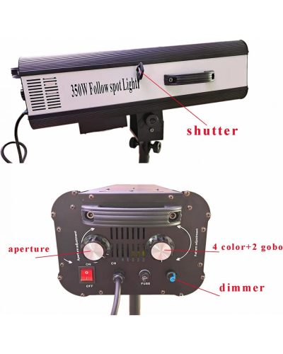LED 350W Double Focus Follow Spot Light