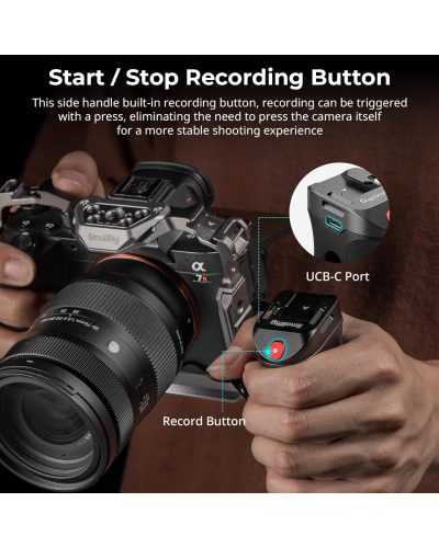 SmallRig Side Handle with Rec Trigger (1/4"-20 Screws) 4928
