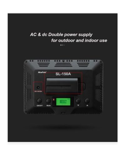 NiceFoto SL-150A 15W Bi-Colour Portable Video LED Light(with Battery)