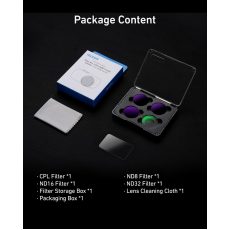 TELESIN CPL|ND8|ND16|ND32| 4-Filter Kit for DJI Osmo Nano