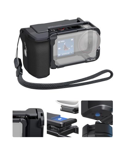 TELESIN Aluminum Street Shot Set for DJI Osmo Action 6 (Black) TELESIN Aluminum Street Shot Set for DJI Osmo Action 6 (Black)