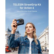 TELESIN Aluminum Street Shot Set for DJI Osmo Action 6 (Black)