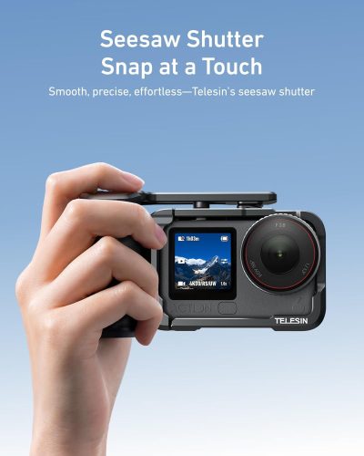 TELESIN Aluminum Street Shot Set for DJI Osmo Action 6 (Black)
