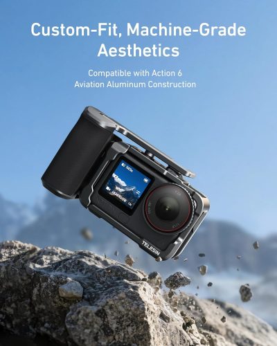 TELESIN Aluminum Street Shot Set for DJI Osmo Action 6 (Black)
