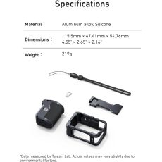 TELESIN Aluminum Street Shot Set for DJI Osmo Action 6 (Black)