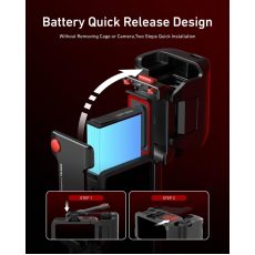 TELESIN Aluminum Street Photography Grip & Cage Kit for DJI Action 3/4/5 Pro