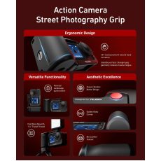 TELESIN Aluminum Street Photography Grip & Cage Kit for DJI Action 3/4/5 Pro