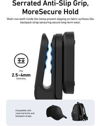 TELESIN Magnetic Pivot Clip for Insta360 GO Ultra
