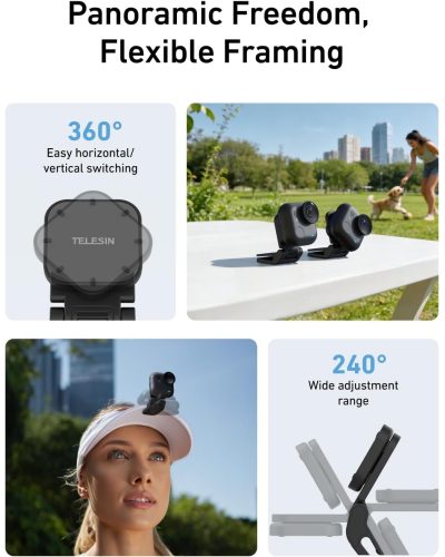 TELESIN Magnetic Pivot Clip for Insta360 GO Ultra