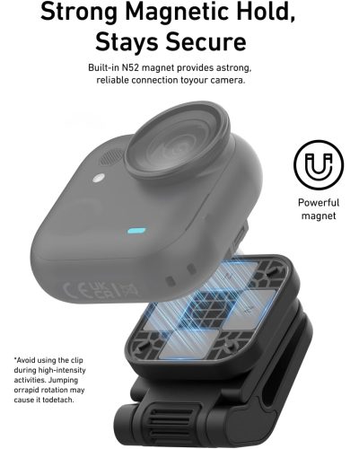 TELESIN Magnetic Pivot Clip for Insta360 GO Ultra