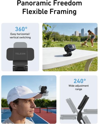 TELESIN Magnetic Pivot Clip for DJI Osmo Nano