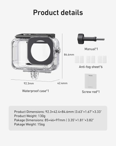 TELESIN 60M Waterproof Housing for DJI Osmo Action 6