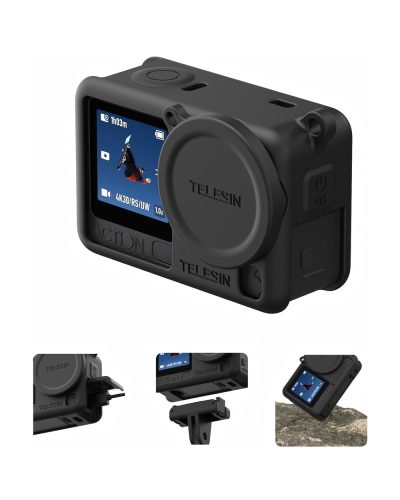 TELESIN Silicone Cover with Lens Cap for DJI Osmo Action 6 TELESIN Silicone Cover with Lens Cap for DJI Osmo Action 6