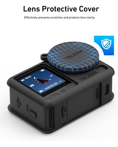 TELESIN Silicone Cover with Lens Cap for DJI Osmo Action 6
