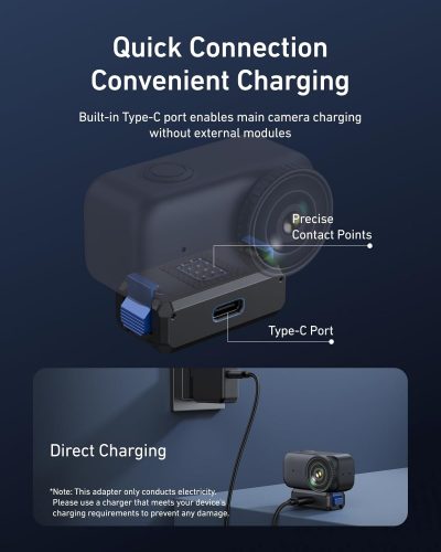 TELESIN Magnetic Quick-Release Charging Adapter Mount for DJI Osmo Nano