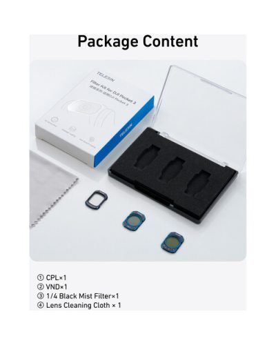 TELESIN CPL VND & 1/4 Black Mist Filter Kit for DJI Pocket 3/4