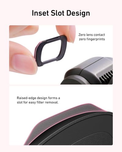 TELESIN VND+ 1/4 Black Mist+Cool Rose+CPL Filter Kit for DJI Osmo Pocket 3/4