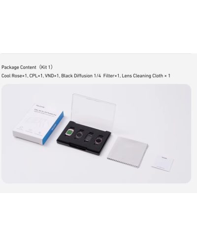 TELESIN VND+ 1/4 Black Mist+Cool Rose+CPL Filter Kit for DJI Osmo Pocket 3/4