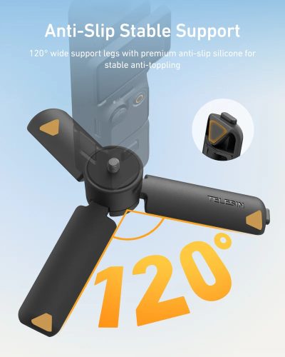 TELESIN Mini Portable Tripod & Grip 2-in-1 for DJI Osmo Pocket 3/4