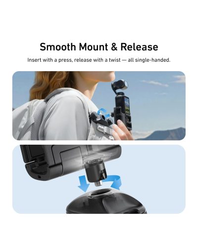 TELESIN Quick Release Backpack Mount for DJI Osmo Pocket 3/4