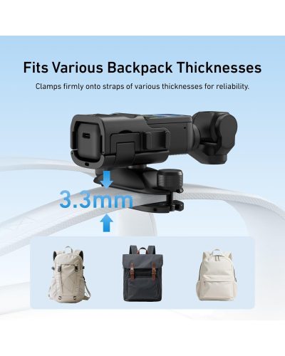 TELESIN Quick Release Backpack Mount for DJI Osmo Pocket 3/4