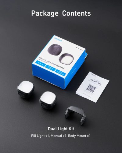 TELESIN Dual Mini Fill Light Set for DJI Osmo Pocket 3/4/ Pro TELESIN Dual Mini Fill Light Set for DJI Osmo Pocket 3/4/ Pro