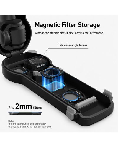 TELESIN DisAdv Protective Case for DJI Osmo Pocket 4 (Black)