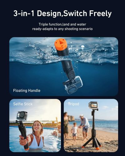 TELESIN Floating Remote Selfie Stick For Action 6/5 Pro/4