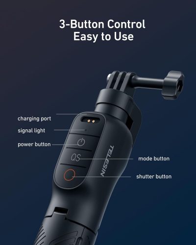 TELESIN Floating Remote Selfie Stick For Action 6/5 Pro/4