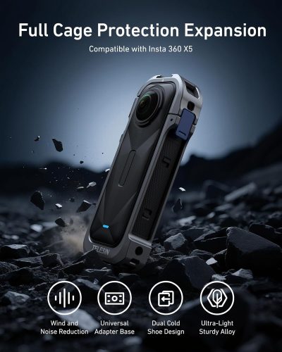 TELESIN Utility Frame Metal Cage for Insta360 X5