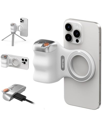 TELESIN Fun Shot Magnetic Grip 2 For Phone (White)