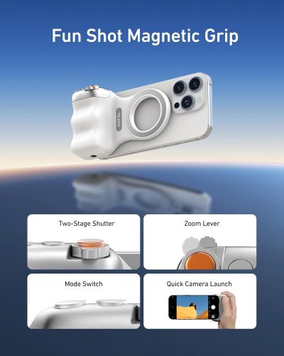 TELESIN Fun Shot Magnetic Grip 2 For Phone (White)