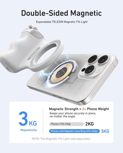 TELESIN Fun Shot Magnetic Grip 2 For Phone (White)