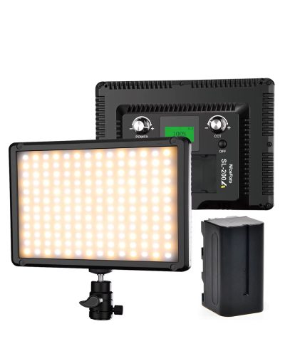 NiceFoto SL-200A 20W Bi-Colour Portable Video LED Light(with Battery)