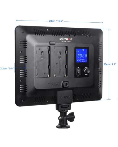 Viltrox VL-200T Bi-Color LED Light with LH-338 Desk Stand