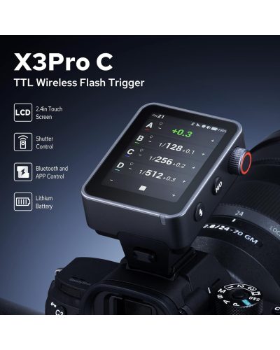 Godox X3Pro C Touchscreen TTL Wireless Flash Trigger for Canon