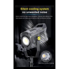 NiceFoto FC-2000A 200W Bi-Color COB LED Video Light With 90cm Softbox/Stand