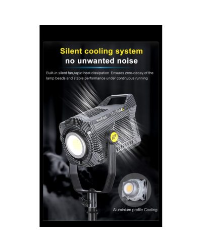 NiceFoto FC-2000A 200W Bi-Color COB LED Video Light With 90cm Softbox/Stand