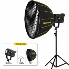 NiceFoto FC-2000A 200W Bi-Color COB LED Video Light With 90cm Softbox/Stand
