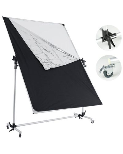 Falcon Eyes Pro Studio Solutions 150cm x 200cm Adjustable Diffusion & Silver/Black Reflector Kit