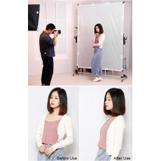 Falcon Eyes Pro Studio Solutions 150cm x 200cm Adjustable Diffusion & Silver/Black Reflector Kit