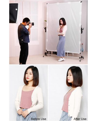 Falcon Eyes Pro Studio Solutions 150cm x 200cm Adjustable Diffusion & Silver/Black Reflector Kit Falcon Eyes Pro Studio Solutions 150cm x 200cm Adjustable Diffusion & Silver/Black Reflector Kit
