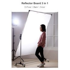 Falcon Eyes Pro Studio Solutions 150cm x 200cm Adjustable Diffusion & Silver/Black Reflector Kit