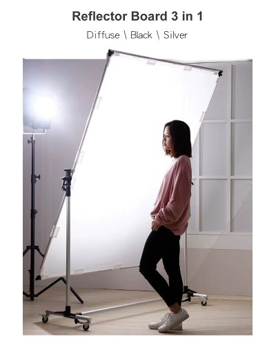 Falcon Eyes Pro Studio Solutions 150cm x 200cm Adjustable Diffusion & Silver/Black Reflector Kit Falcon Eyes Pro Studio Solutions 150cm x 200cm Adjustable Diffusion & Silver/Black Reflector Kit