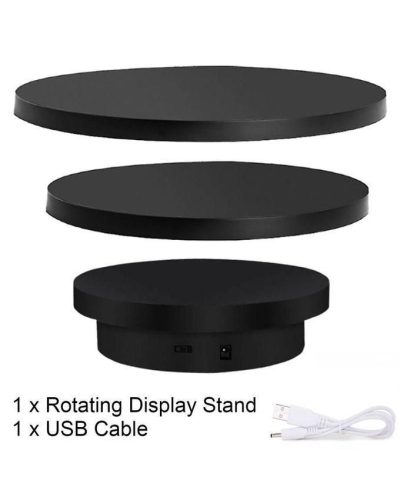 3in1 360° Electric Rotating Display Stand (Black)