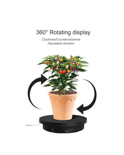 3in1 360° Electric Rotating Display Stand (Black)
