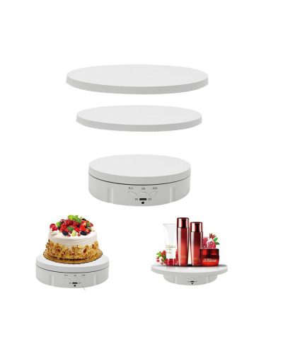 3in1 360° Electric Rotating Display Stand (White)
